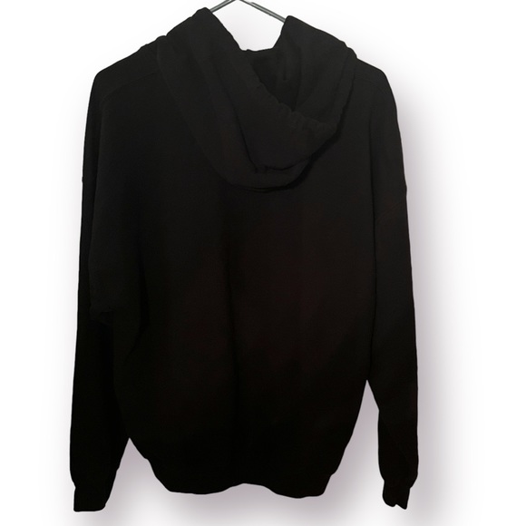 Just Hustle Motivational Hoodie Hooded Sweatshirt Unisex Large Black Work Hard - Picture 4 of 5